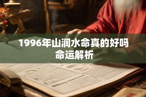 1996年山涧水命真的好吗 命运解析