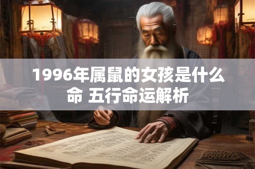 1996年属鼠的女孩是什么命 五行命运解析