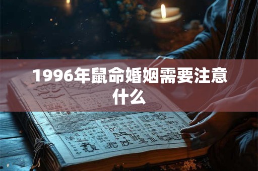 1996年鼠命婚姻需要注意什么