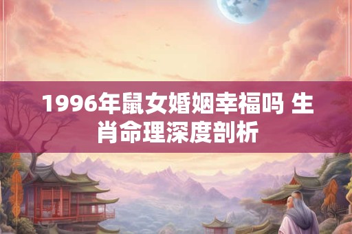 1996年鼠女婚姻幸福吗 生肖命理深度剖析