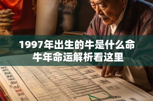 1997年出生的牛是什么命 牛年命运解析看这里