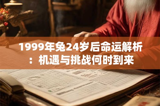 1999年兔24岁后命运解析：机遇与挑战何时到来