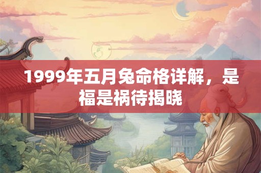 1999年五月兔命格详解，是福是祸待揭晓