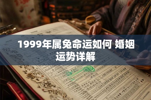 1999年属兔命运如何 婚姻运势详解