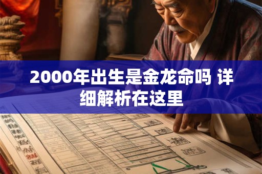 2000年出生是金龙命吗 详细解析在这里