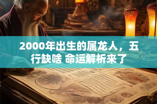 2000年出生的属龙人，五行缺啥 命运解析来了