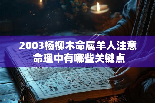 2003杨柳木命属羊人注意 命理中有哪些关键点
