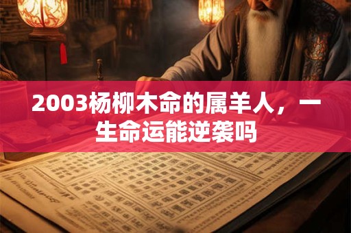 2003杨柳木命的属羊人，一生命运能逆袭吗