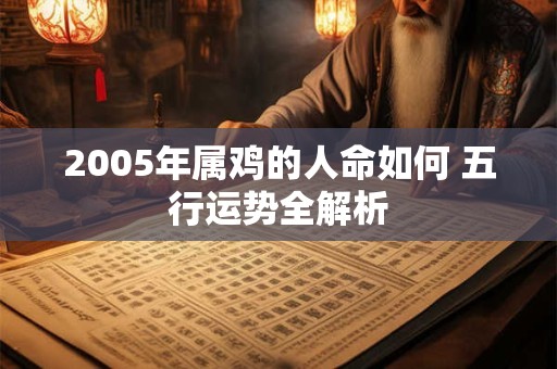 2005年属鸡的人命如何 五行运势全解析