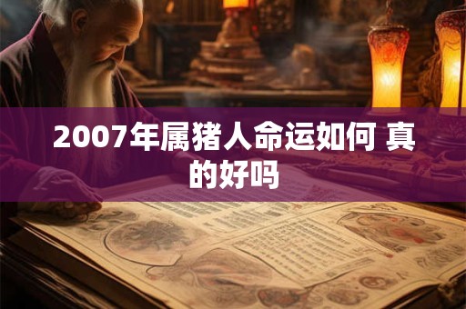2007年属猪人命运如何 真的好吗