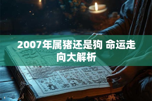 2007年属猪还是狗 命运走向大解析