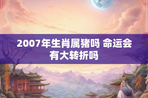 2007年生肖属猪吗 命运会有大转折吗