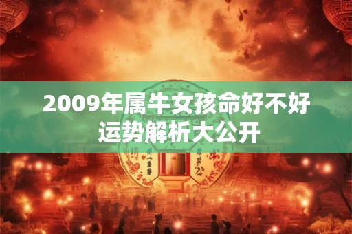 2009年属牛女孩命好不好 运势解析大公开