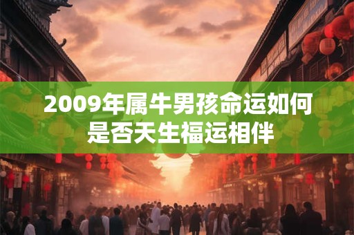 2009年属牛男孩命运如何 是否天生福运相伴