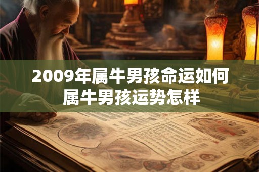 详细阅读:2009年属牛男孩命运如何 属牛男孩运势怎样 2009年属牛男孩命运如何 属牛男孩运势怎样