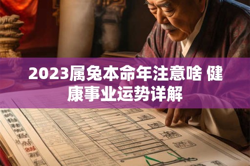2023属兔本命年注意啥 健康事业运势详解
