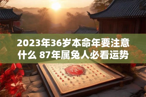 2023年36岁本命年要注意什么 87年属兔人必看运势指南