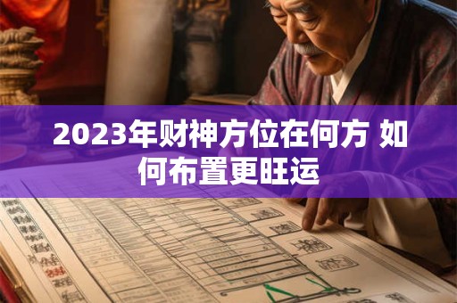 2023年财神方位在何方 如何布置更旺运