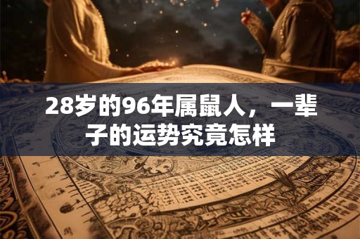 28岁的96年属鼠人，一辈子的运势究竟怎样
