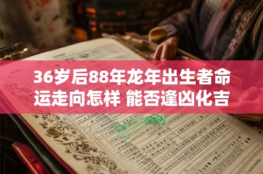 36岁后88年龙年出生者命运走向怎样 能否逢凶化吉