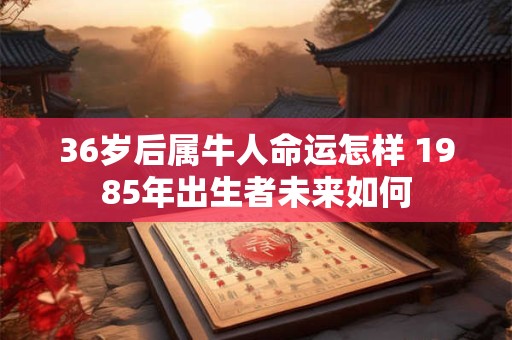 36岁后属牛人命运怎样 1985年出生者未来如何