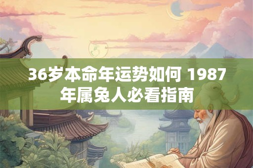 36岁本命年运势如何 1987年属兔人必看指南