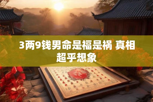 3两9钱男命是福是祸 真相超乎想象