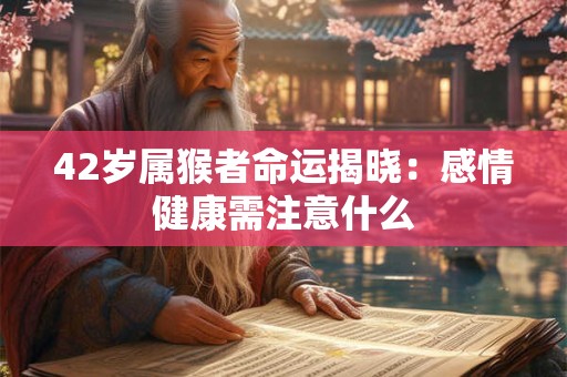 42岁属猴者命运揭晓：感情健康需注意什么