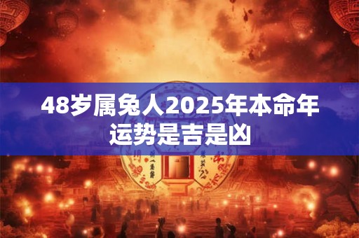 详细阅读:48岁属兔人2025年本命年运势是吉是凶 48岁属兔人2025年本命年运势是吉是凶