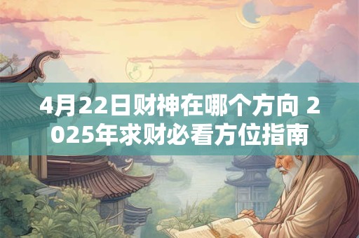 4月22日财神在哪个方向 2025年求财必看方位指南
