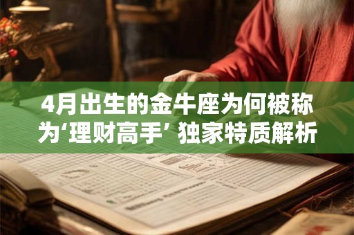 4月出生的金牛座为何被称为‘理财高手’ 独家特质解析
