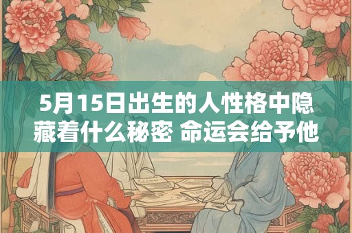 5月15日出生的人性格中隐藏着什么秘密 命运会给予他们怎样的考验