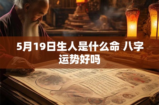 5月19日生人是什么命 八字运势好吗