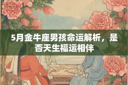 5月金牛座男孩命运解析，是否天生福运相伴