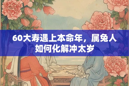 60大寿遇上本命年，属兔人如何化解冲太岁