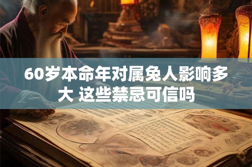 60岁本命年对属兔人影响多大 这些禁忌可信吗