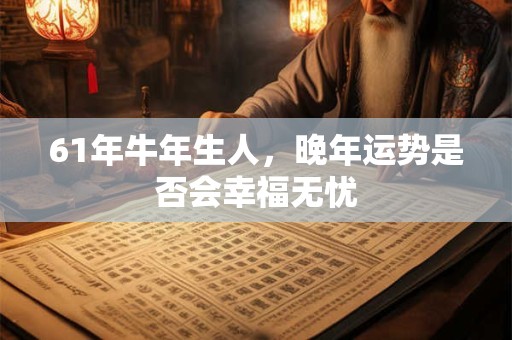 61年牛年生人，晚年运势是否会幸福无忧