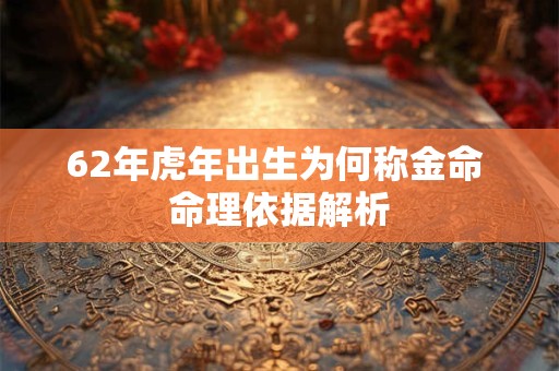 62年虎年出生为何称金命 命理依据解析