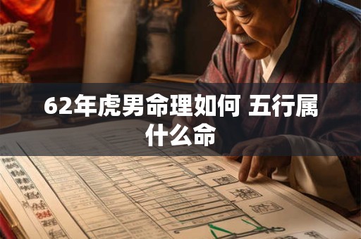 62年虎男命理如何 五行属什么命