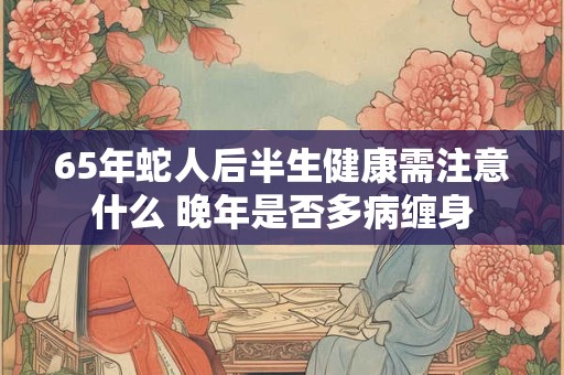 65年蛇人后半生健康需注意什么 晚年是否多病缠身