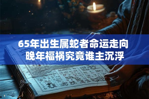 65年出生属蛇者命运走向 晚年福祸究竟谁主沉浮