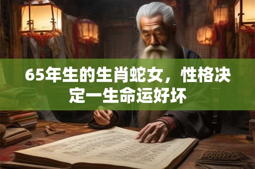 65年生的生肖蛇女，性格决定一生命运好坏