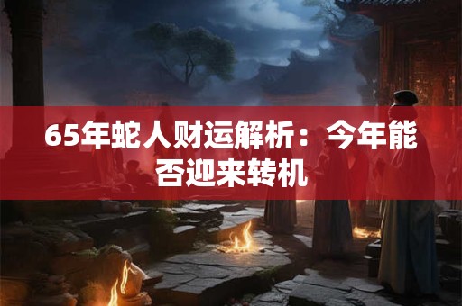 65年蛇人财运解析：今年能否迎来转机