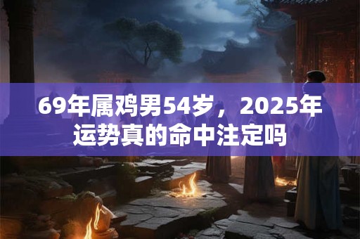 69年属鸡男54岁，2025年运势真的命中注定吗