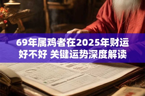 69年属鸡者在2025年财运好不好 关键运势深度解读