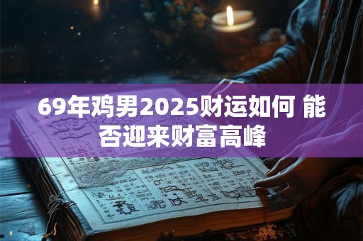 69年鸡男2025财运如何 能否迎来财富高峰