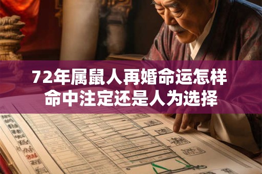 72年属鼠人再婚命运怎样 命中注定还是人为选择