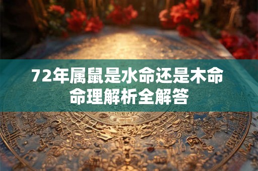 72年属鼠命中再婚命运如何 生肖运势揭示真相吗