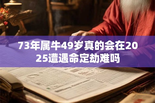 73年属牛49岁真的会在2025遭遇命定劫难吗