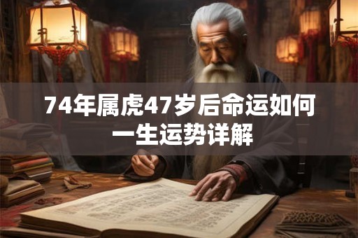 74年属虎47岁后命运如何 一生运势详解